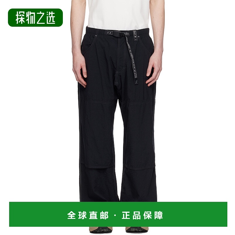 香港直邮And Wander 男士 黑色 Gramicci 联名 Nylon Double Knee