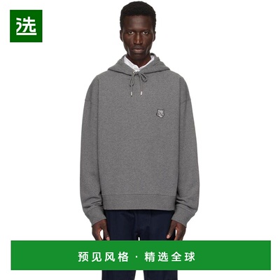 1h可退 【美国直邮】Maison Kitsuné 深灰色大胆狐狸头连帽衫 男