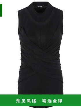 香港直邮Balmain 扭纹上衣 EF1AG620JJ77女装