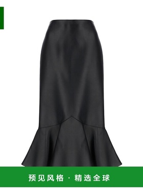 香港直邮Fendi 芬迪 女士 黑色软羊皮半身裙 FPD970AUV3长裙高腰