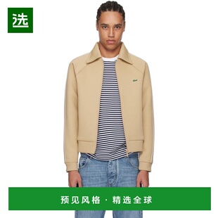 1h可退 香港直邮Lacoste 法国鳄鱼 男士 驼色插肩袖夹克 SH002902