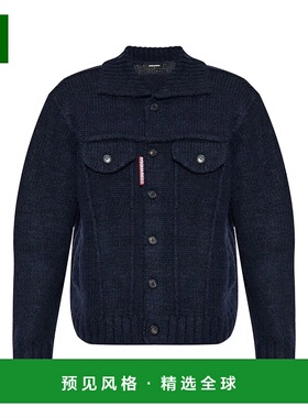 香港直邮Dsquared2 二次方 男士 標誌標籤紐扣針織開襟衫 S74HA15