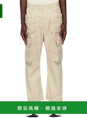 1h可退 香港直邮Dsquared2 二次方 男士 米色 Multipocket 工装裤