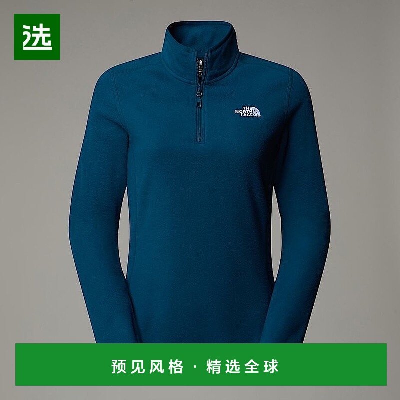 欧洲直邮北面女士 100 Glacier 全拉链羊毛衫TheNorthFace