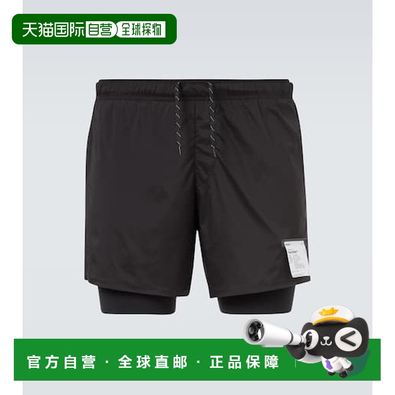1h可退 香港直邮Satisfy 男士 TechSilk 跑步短裤 black黑色 舒适