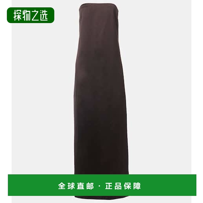 1h可退 香港直邮The Row 女士 Dolci 真丝混纺礼服 brown棕色 舒