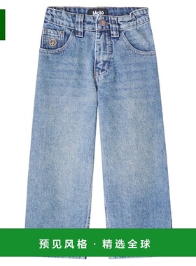1h可退 香港直邮Molo 男童 Aska 阔腿牛仔裤童装 blue蓝色 舒适时