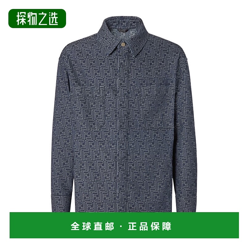 香港直邮Fendi FF 提花牛仔夹克 FW1321AUX4