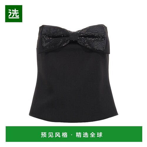 1h可退 香港直邮Self-Portrait 女士 'Black Bandeau' 绉纱上衣 R