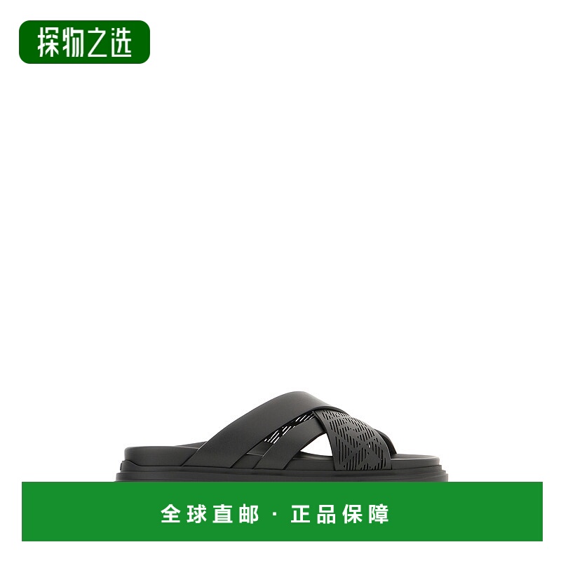 1h可退 香港直邮Fendi 芬迪 男士 交叉一腳蹬拖鞋 7X1770ARID