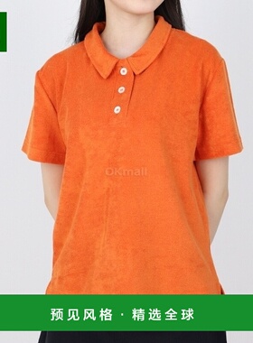 韩国直邮HOWLIN' Highlife Time 橘梦 短袖立领珠地网眼T恤