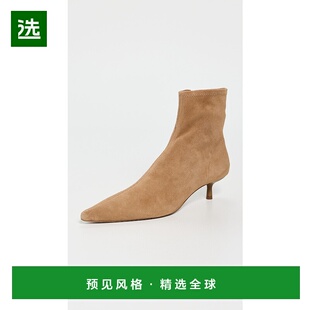 香港直邮Simkhai 女士 Joni 弹力绒面革短靴 brown棕色 舒适时尚