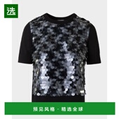 饰短袖 1h可退 毛衣 punto 女士亮片装 美国直邮 Akris