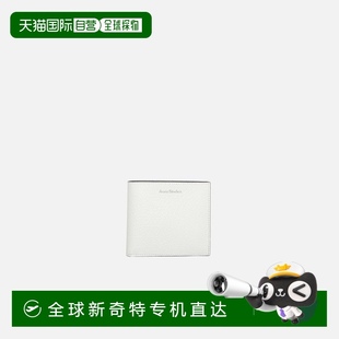 Studios 欧洲直邮Acne SS25女士白色小牛皮钱包