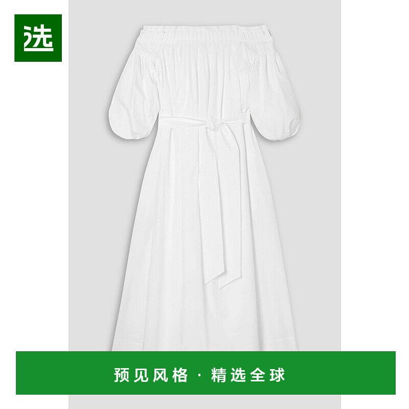 1h可退 香港直邮Gabriela Hearst 女士 Galatea 露肩束带棉质府绸