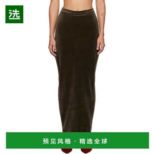 1h可退 【美国直邮】Pushbutton 卡其色混合短裙 女士精品半身裙