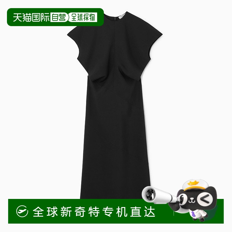 欧洲直邮COS 女士黑色莱赛尔纤维连衣裙新款