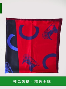 香港直邮CELINE 女士围巾 2AW902Q32GGN8 SS2026 红色 方形丝巾