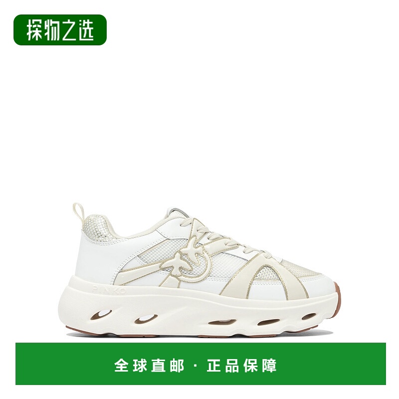1h可退 香港直邮Pinko 品高 女士 06 白色粉色运动鞋 SS0127E036