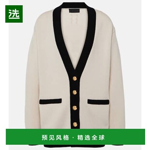 香港直邮NILI LOTAN 女士 Neshat 羊绒针织开衫 white白色 舒适时