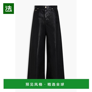 涂层高腰阔腿牛仔裤 1h可退 女士 甘尼 J142566500 香港直邮GANNI