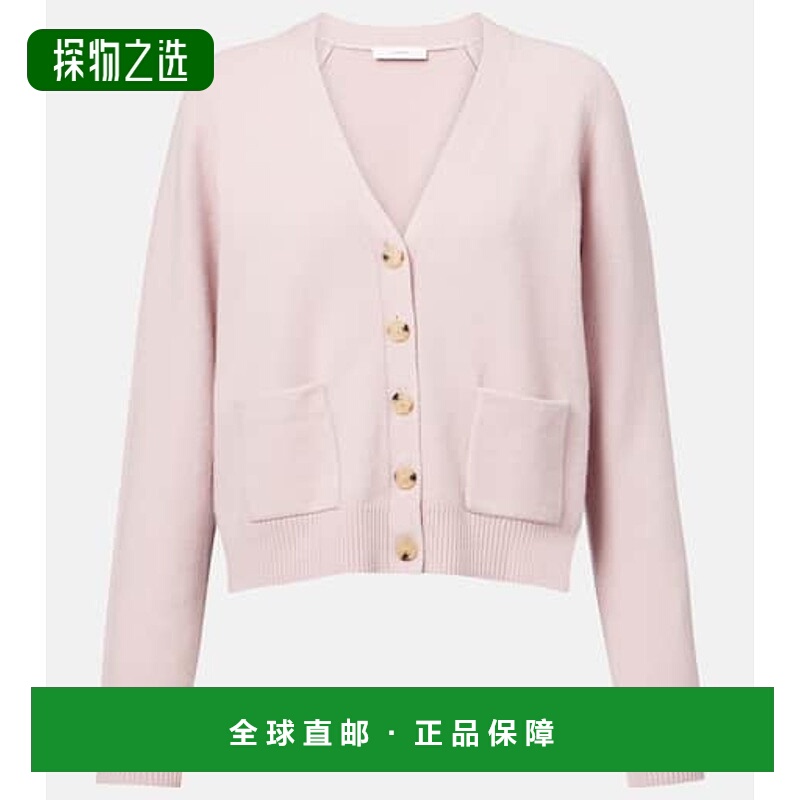香港直邮VINCE 女士 口袋针织开衫 pink粉色 舒适时尚羊绒羊毛