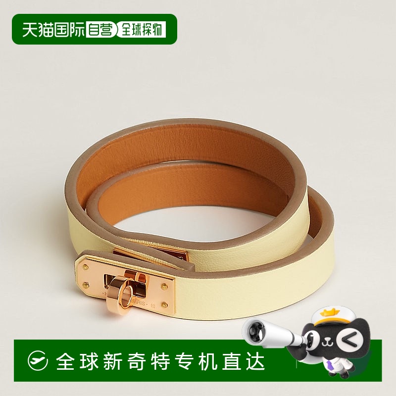 1h可退 欧洲直邮Hermes/爱马仕 女士米尔顿黄小牛皮Mini Kelly双