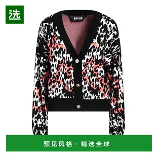 1h可退 【美国直邮】JUST CAVALLI豹纹开衫毛衣 女士轻质针织 72
