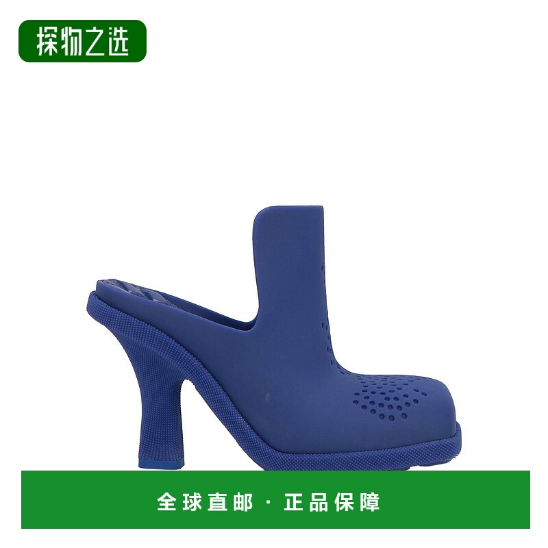 香港直邮Burberry 巴宝莉 女士 Mules 木屐 blue蓝色 舒适时尚