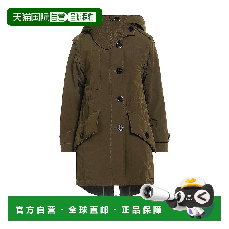 1h可退 香港直邮Burberry 巴宝莉 女士 大衣 green绿色 舒适时尚