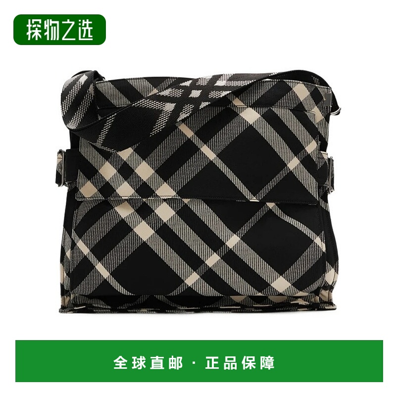 香港直邮Burberry Trench中号格纹单肩包 80950141