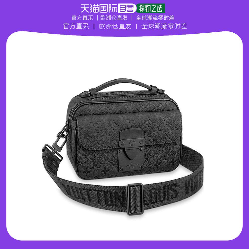 欧洲直邮LV路易威登女士手提包单肩包黑色老花压纹牛皮革时尚_虎窝淘