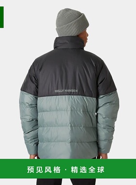 欧洲直邮Helly Hansen 男士灰绿色聚酯Oslo轻薄蓬松夹克