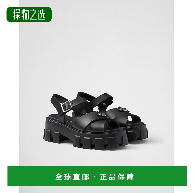 欧洲直邮PRADA (2025新品) Monolith 普拉达高跟运动橡胶凉鞋