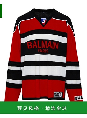 香港直邮Balmain 多色羊毛针织套衫 YH1KB025KC60毛衣