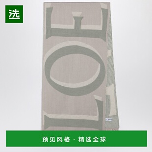 1h可退 香港直邮LOEWE 罗意威 女士 米色羊毛羊绒围巾 FSA4SS1W13