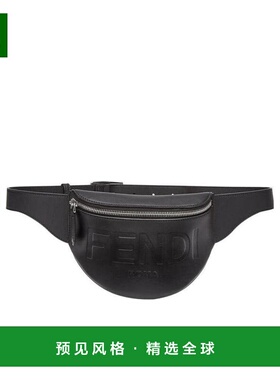 香港直邮Fendi logo凹面压花小号腰包 7VA525AFBF斜挎包单肩包
