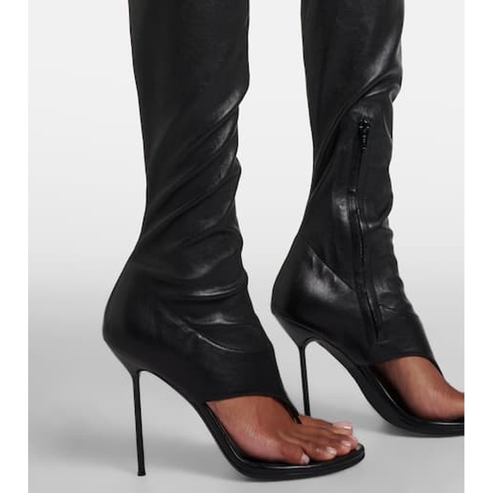 1h可退 香港直邮Paris Texas 女士 Lidia 105 皮质及膝靴子,女鞋,时装靴,淘宝优惠券,粉丝福利购,淘宝优惠卷