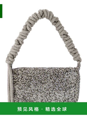 香港直邮KARA 女士单肩包 HB350F AW2023 黑色 Kara Crystal Mesh