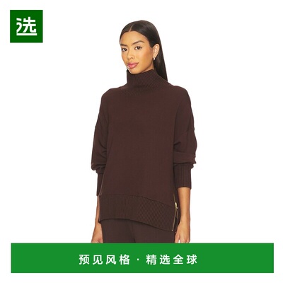 1h可退 香港直邮VARLEY 女士 Barker 高领毛衣 VAR01763 brown棕