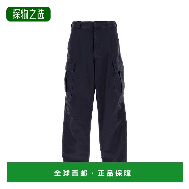 1h可退 香港直邮Prada 普拉达 男士 標誌細節直筒工裝褲 SPH286S2