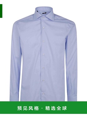 香港直邮BARBA 男士衬衫 I1U13P0147021U02 SS2025 蓝色