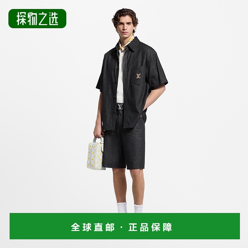 自营欧洲直邮LV路易威登 Footprint系列男士棕色小牛皮logo标识运