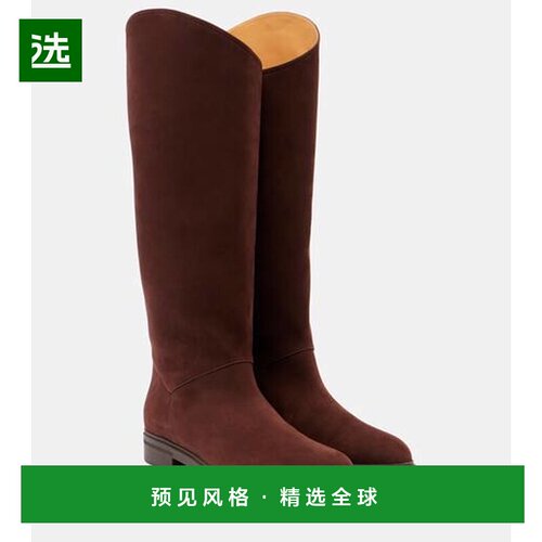 1h可退 香港直邮Loro Piana 诺悠翩雅 女士 Kilda 绒面革及膝靴子