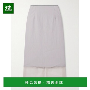 1h可退 香港直邮LA LIGNE 女士 Cosette shell 欧根纱边中长半身