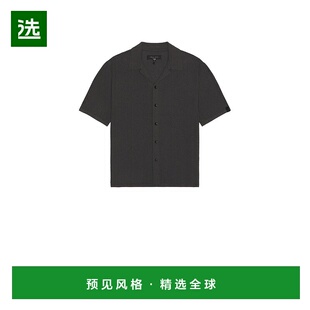 1h可退 香港直邮rag bone 瑞格布恩 男士 Avery 人字纹短袖衬衫 M