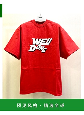 香港直邮WE11DONE 男士T恤 WDTT122630URD SS2022 红色 徽标T恤