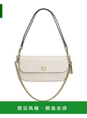 香港直邮Coach 蔻驰 女士 Refined Essential 小牛皮翻盖链条手提