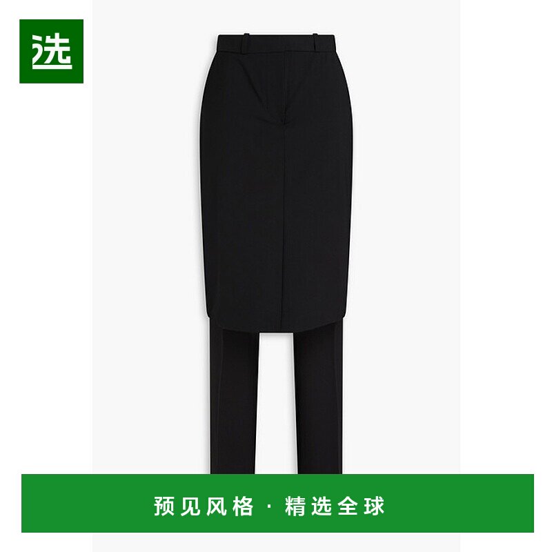 香港直邮Coperni 女士 裤裙绉纱直筒裤 COPP64106BLACK