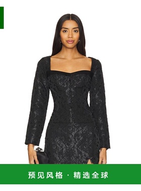 1h可退 香港直邮Majorelle 女士 Robin 上衣 MJS681H24 black黑色